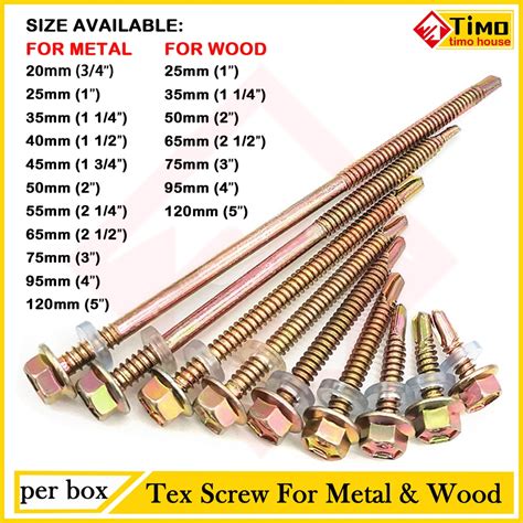 metal box screws|tex screw 1.